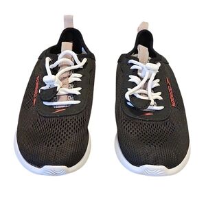 Speedo Black Mesh Sneakers/water Shoes with White Soles